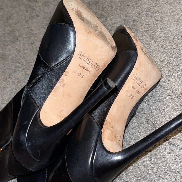 Rachel Zoe black leather boots - Picture 3 of 10